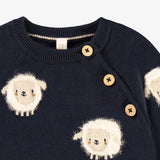 Navy Sheep Knit Sweater > Souris Mini (Baby)