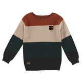 Knit Striped Sweater - Rusty-Beige -Green > Nano