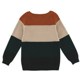 Knit Striped Sweater - Rusty-Beige -Green > Nano