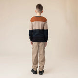 Knit Striped Sweater - Rusty-Beige -Green > Nano