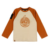 Raglan Beige-Rust T-shirt (Play Outside)> Nano