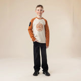 Raglan Beige-Rust T-shirt (Play Outside)> Nano
