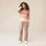 Striped Coral-Beige Sweater > Nano