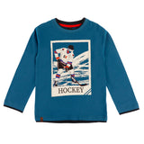 Hockey Long Sleeve Tee  - Blue > Nano