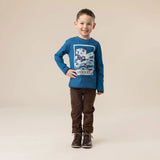 Hockey Long Sleeve Tee  - Blue > Nano