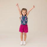 Tank Top - Teal-Mauve Floral > Nano
