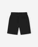 Black Cotton Jersey Shorts > Deux Par Deux