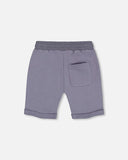 French Terry Shorts > Deux Par Deux in Night Shadow Blue