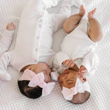Ivory Itty Bitty Knot Headband > Baby Bling Bows
