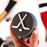 Hockey Puck Bath Bomb with Team Shoe Charm > Happy Hippo Bath Co.