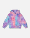 Faux Fur Pastel Multi-Colour Hooded Jacket > Deux Par Deux size 8/10 only