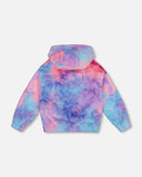 Faux Fur Pastel Multi-Colour Hooded Jacket > Deux Par Deux size 8/10 only