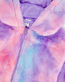 Faux Fur Pastel Multi-Colour Hooded Jacket > Deux Par Deux size 8/10 only