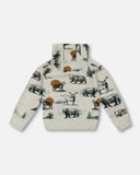 Forest Animals Fleece Hooded Sweatshirt > Deux Par Deux (Oatmeal)