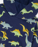 Dino Fleece Hooded Sweatshirt > Deux Par Deux (Dress Blue)