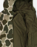 Reversible Green Camouflage Sherpa Jacket  > Deux Par Deux (Kombu Green)