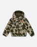 Reversible Green Camouflage Sherpa Jacket  > Deux Par Deux (Kombu Green)