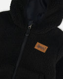 Reversible Black Sherpa Jacket  > Deux Par Deux size 8 & 10