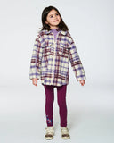 Zip Purple Plaid Sherpa Over Shirt > Deux Par Deux size 12 only