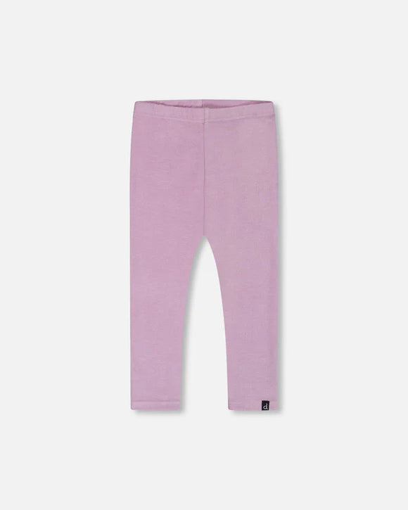 Melow Mauve Soft Ribbed Leggings - Deux Par Deux