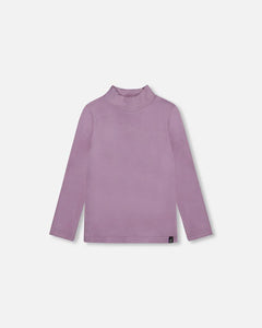 Super Soft Lilac Mock Neck Top > Deux Par Deux