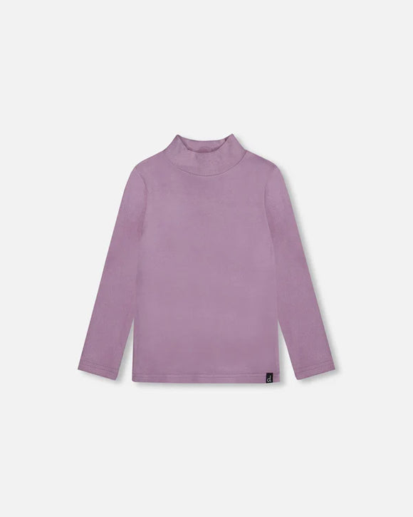 Super Soft Lilac Mock Neck Top > Deux Par Deux