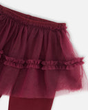 Tulle Skirt Leggings - Deux Par Deux (Burgundy)