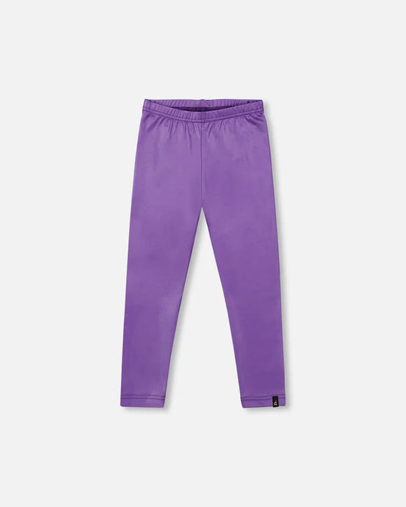 Shiny Stretch Purple Leggings - Deux Par Deux