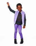 Shiny Stretch Purple Leggings - Deux Par Deux
