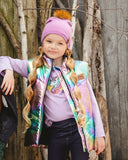 L/S Lavender Sequin Unicorn  T-shirt- Deux Par Deux Organic Cotton size 8 only