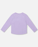 L/S Lavender Sequin Unicorn  T-shirt- Deux Par Deux Organic Cotton size 8 only