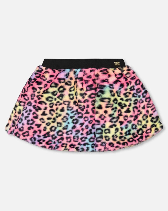 Multicoloured Cheetah Faux Skirt > Deux Par Deux