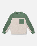 Sage & Heather Colourblock Soft L/S Brushed Jersey Top > Deux Par Deux