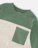 Sage & Heather Colourblock Soft L/S Brushed Jersey Top > Deux Par Deux