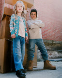 Light Blue Denim Jogger (Soft) > Deux Par Deux (Cream Tie)