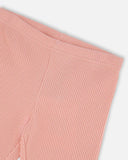 Silver Pink Soft Rib Leggings - Deux Par Deux