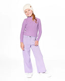 Super Soft Ribbed Lavender Mock Neck Top - Deux Par Deux (Bogainvillea)