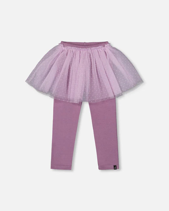 Tulle Skirt  Leggings in Purple - Deux Par Deux