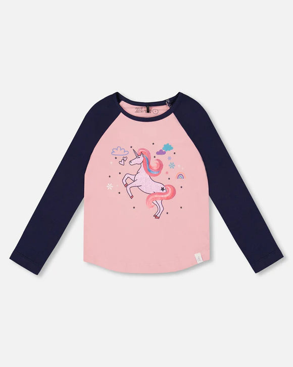 Unicorn Jersey Raglan Tee > Deux Par Deux Dusty Pink