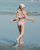 Two-Piece Light Purple Ruffle Floral Swimsuit > Deux Par Deux