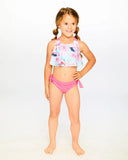 Two-Piece Coral & Blue Flamingo Swimsuit > Deux Par Deux