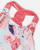 Two-Piece Coral & Blue Flamingo Swimsuit > Deux Par Deux