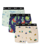Three Pack - Organic Trucks & Dino Boxer Underwear > Deux Par Deux