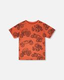 Orange Truck Organic Cotton T-shirt > Deux Par Deux in size 4