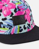 Fluorescent Floral and Leopard < Deux Par Deux Blue/PInk Cap
