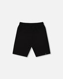 Anthracite Black Organic Jersey Shorts > Deux Par Deux