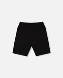 Anthracite Black Organic Jersey Shorts > Deux Par Deux