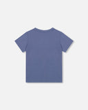 Moonlight Blue Organic Jersey T-shirt > Deux Par Deux