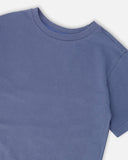 Moonlight Blue Organic Jersey T-shirt > Deux Par Deux
