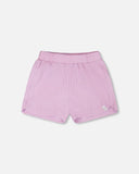 Lilac Crinkle Jersey Shorts - Deux Par Deux (Lavendula)